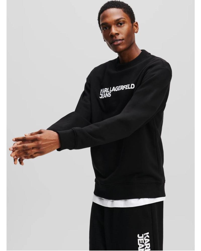 SUDADERA KARL LAGERFELD KLJ ESSENTIAL LOGO NEGRA NEGRO