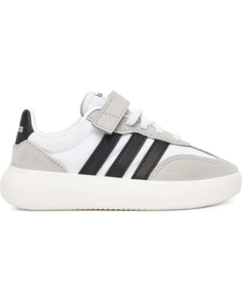 ADIDAS ZAPATILLAS JQ8850 BLANCAS CON 3 RAYAS Y CIERRE DE VELCRO BLANCO