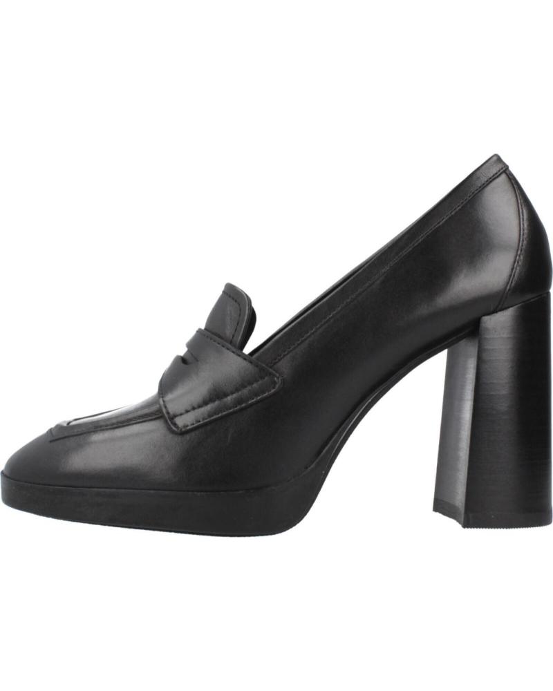 MOCASINES DE TACÓN GEOX D TEULADA C9999 NEGROS DE PIEL C9999