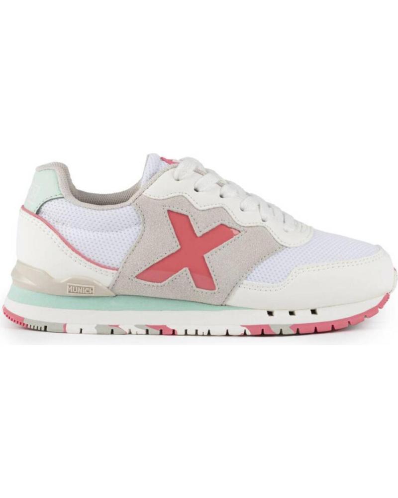 ZAPATILLAS MUNICH DASH KID JUNIOR MODELO 162 BLANCO-CORAL-BEIGE 162