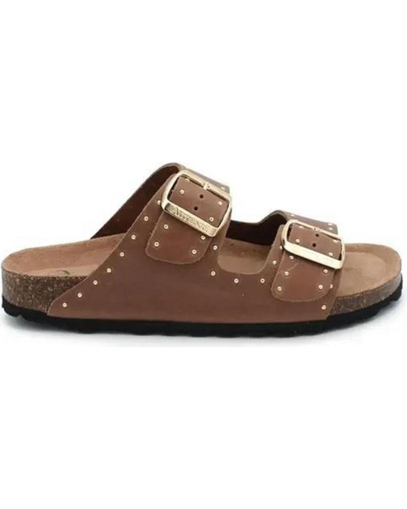 AUTENTI AUTENTI 13843 ZUECOS MULES NEGROS PIEL CUERO