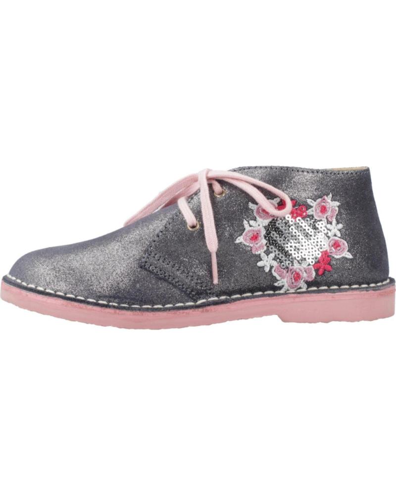 BOTAS CHICCO 1060530C PLATEADAS CON DETALLES FLORALES Y CORDONES ROSAS 810