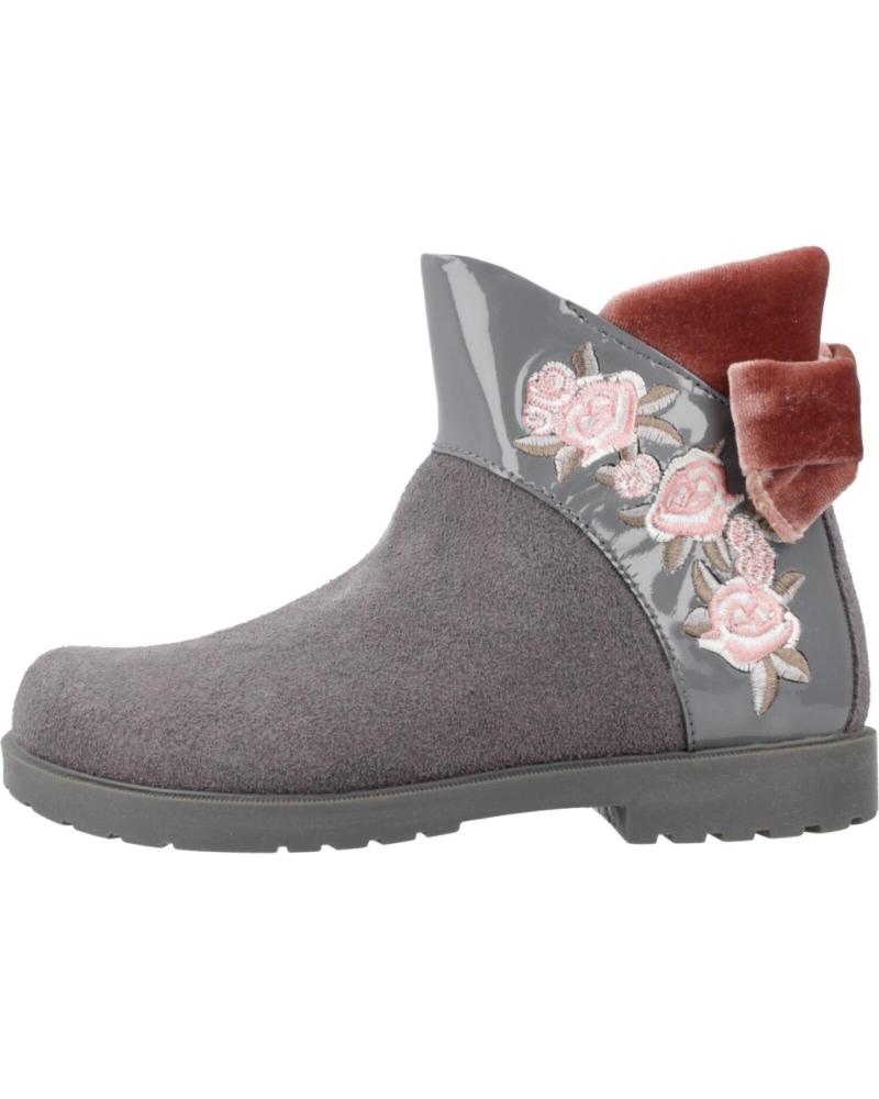 BOTAS CHICCO CHIAY 950 GRISES CON LAZO Y BORDADO FLORAL 950