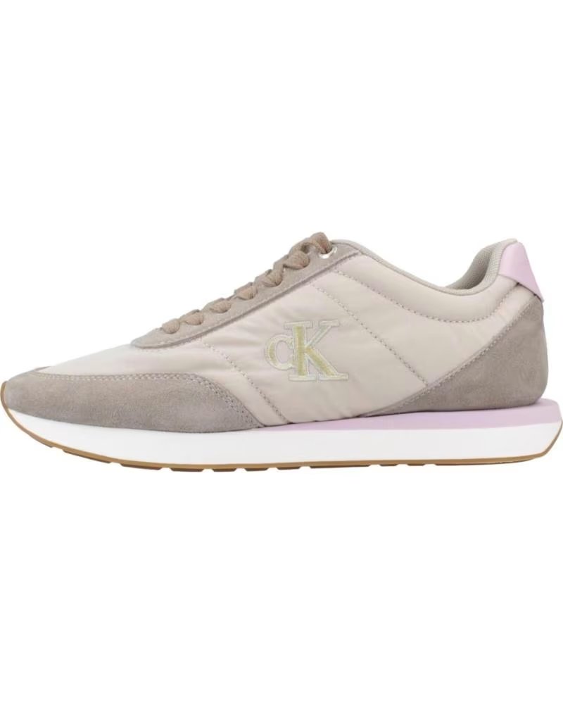 Zapatillas Calvin Klein Retro Runner YW01990 de Nylon Beige Taupe