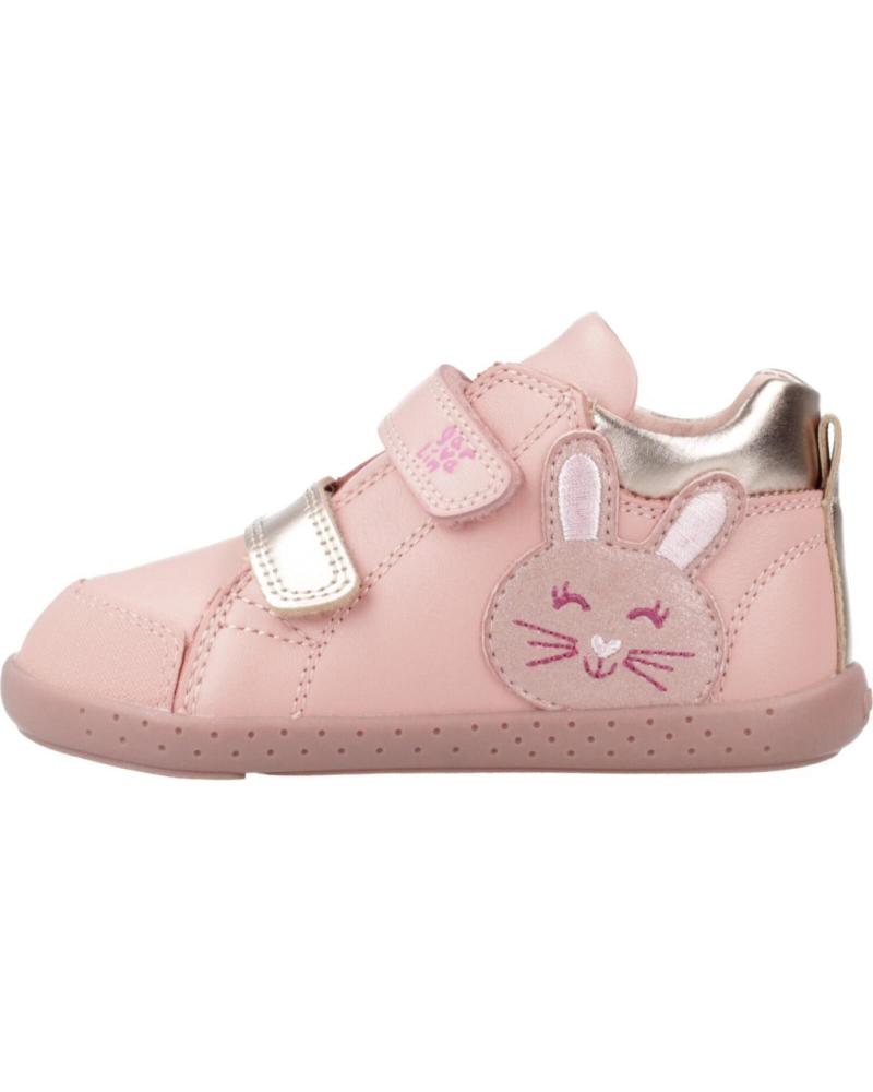GARVALIN BOTÍN BAREFOOT BEBÉ CONEJITO DOBLE VELCRO ROSA 251303 PETALO