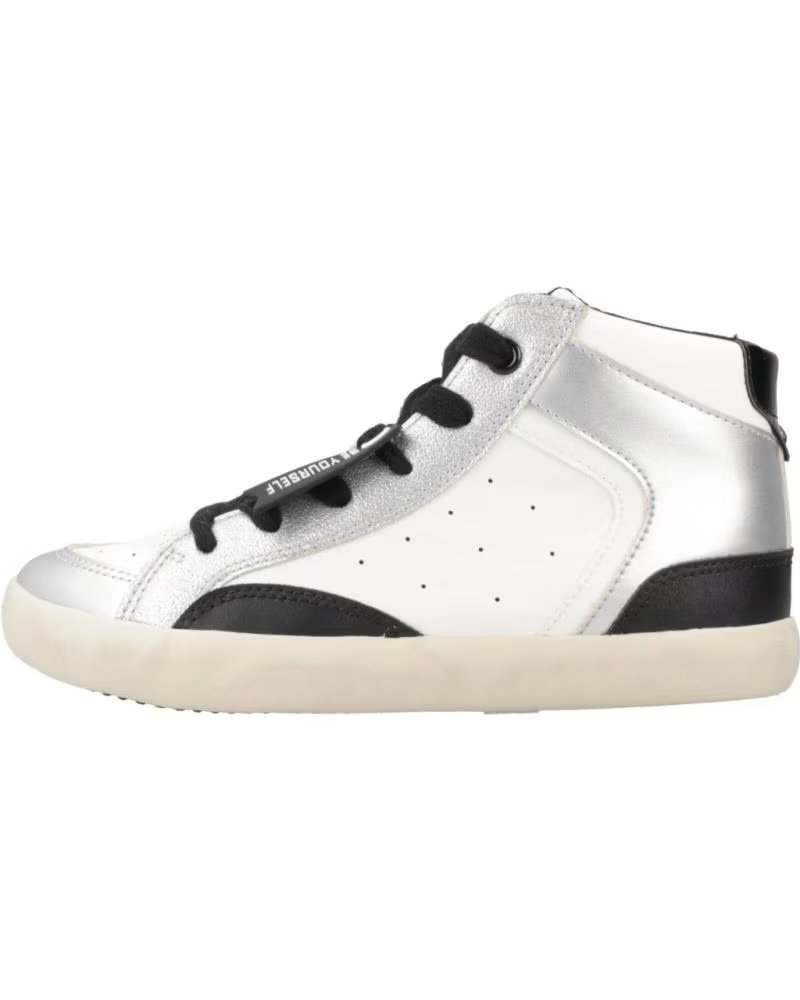 Zapatillas Geox J Gisli C0459 en Blanco y Plata C0459