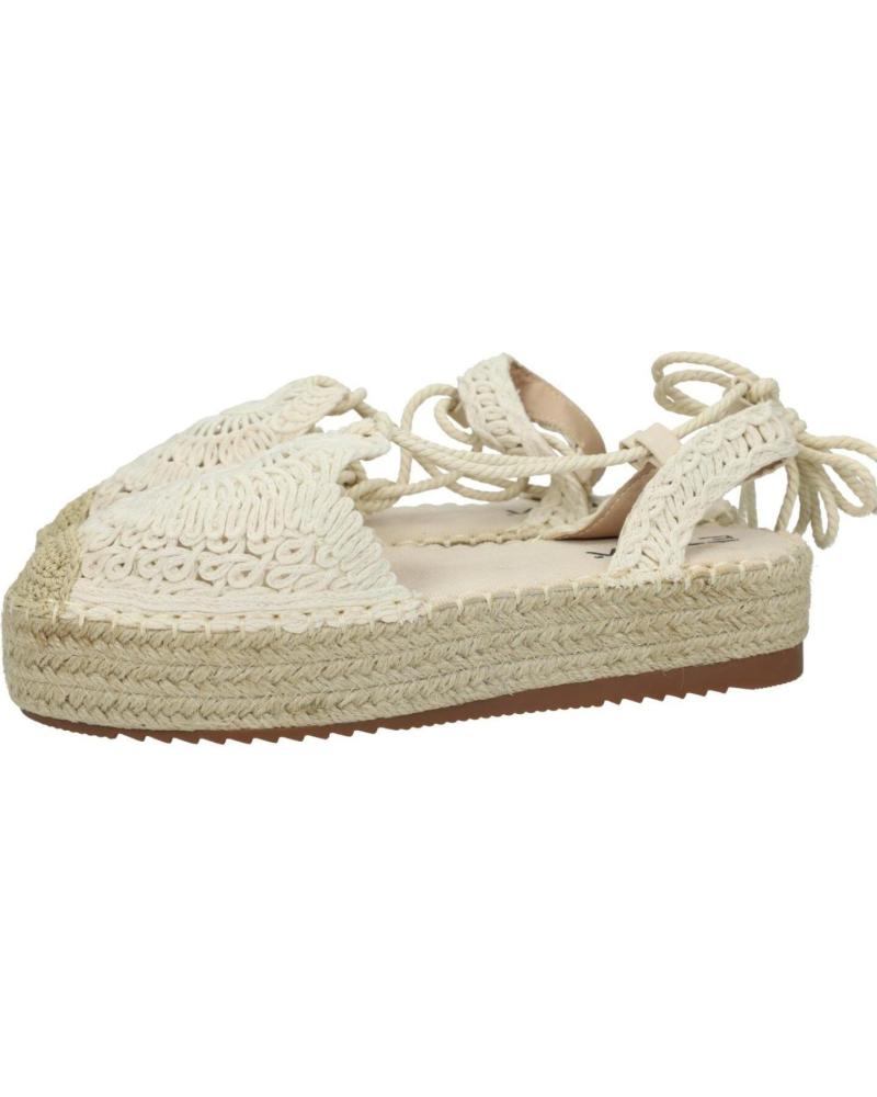 SANDALIA ETIKA 10007 BEIGE CAMEL DE PLATAFORMA CON LAZO AL TOBILLO BEIG-CAMEL