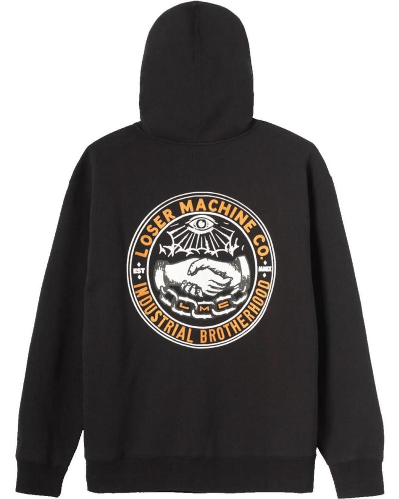 SUDADERA CON CAPUCHA LOSER MACHINE LAMAR FLEECE NEGRA CON ESTAMPADO TRASERO NAN