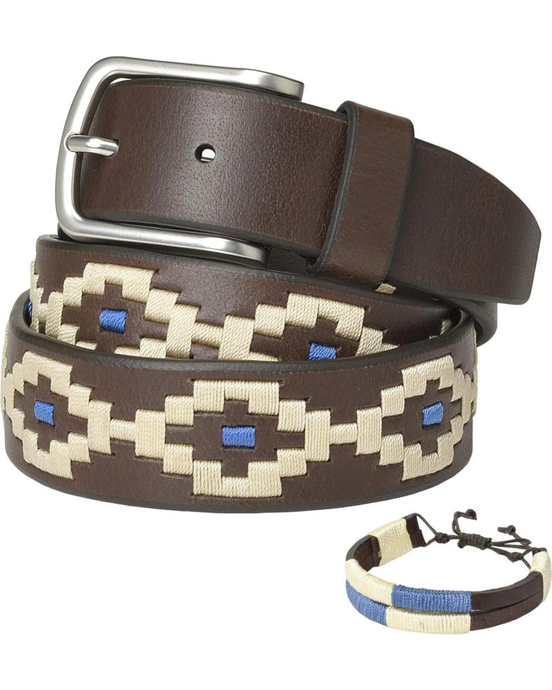 PELPE CINTURÓN ARGENTINO BALM FBM - TONO BEIGE CON PULSERA A JUEGO BEIGE