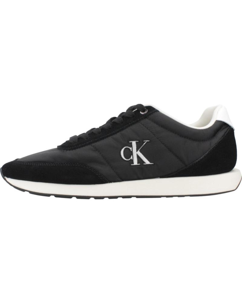 CALVIN KLEIN ZAPATILLAS RETRO RUNNER ESS MIX MAT YM0YM01361 NEGRAS BLANCAS BLKWHT