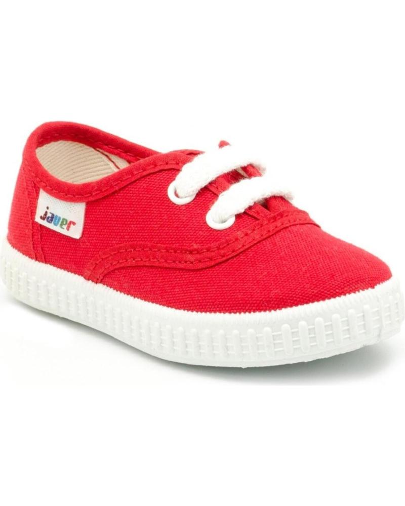ZAPATILLAS JAVER LONA ROJAS CON CORDONES MODELO VICTORIA 60 ROJO