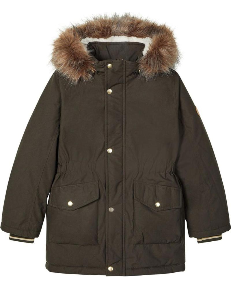 NAME IT PARKA CON CAPUCHA Y PELO SINTÉTICO 13182584 VERDE