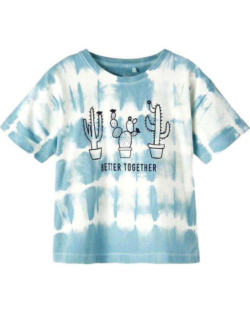 NAME IT CAMISETA TIE-DYE CON ESTAMPADO DE CACTUS PARA NIÑA AZUL