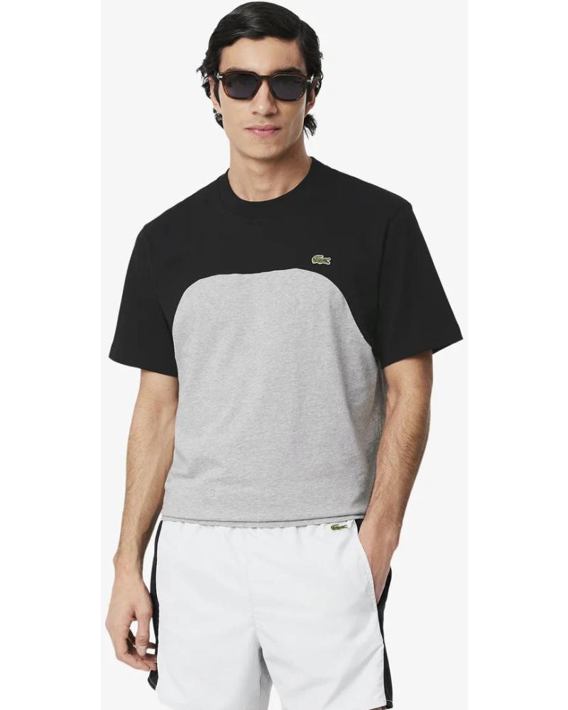 CAMISETA LACOSTE PUNTO TH955100 GRIS GRIS