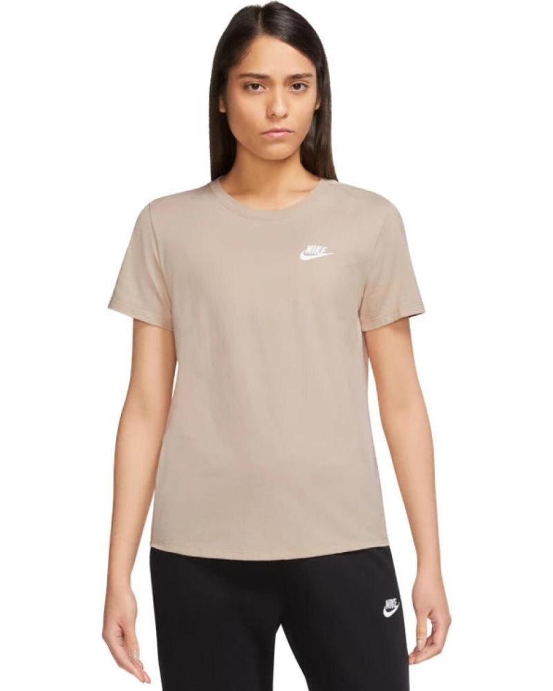 NIKE CAMISETA MANGA CORTA CLUB ESSENTIAL DX7902 BEIGE BEIGE
