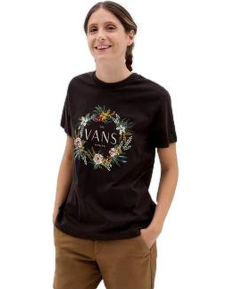 CAMISETA VANS WREATH OF FLOWERS VN00050EXTF NEGRA NEGRO