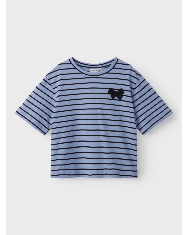 NAME IT CAMISETA DE RAYAS DE MANGA CORTA PARA NIÑA NAME IT AZUL