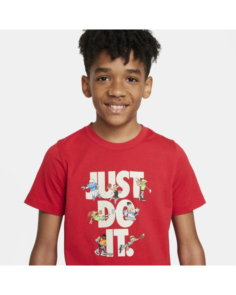 CAMISETA NIKE SPORTSWEAR INFANTIL 'JUST DO IT' ROJA MANGA CORTA ROJO