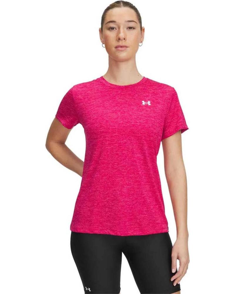 CAMISETA DEPORTIVA UNDER ARMOUR TECH TWIST 1384230 FUCSIA GRIS