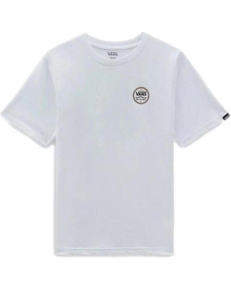 CAMISETA VANS OFF THE WALL LOCKIT-B JUNIOR VN000FGYW BLANCA CON LOGO TRASERO BLANCO