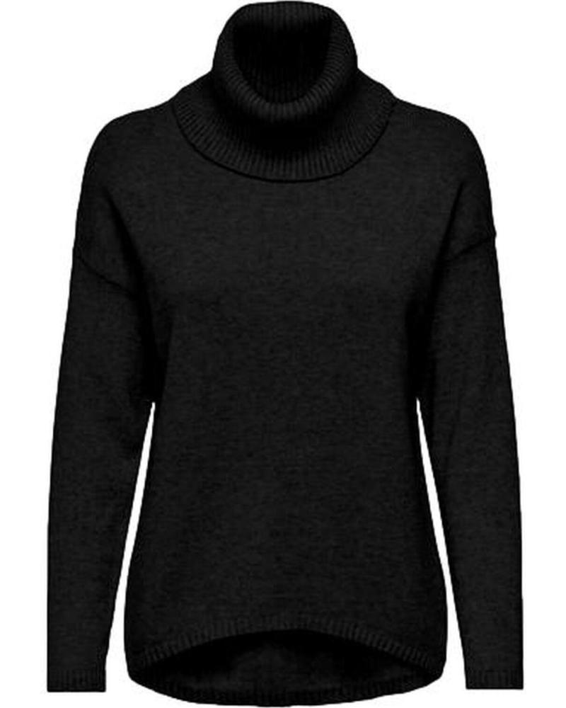 JERSEY DE CUELLO VUELTO ONLY LEVA 15278071 NEGRO NEGRO
