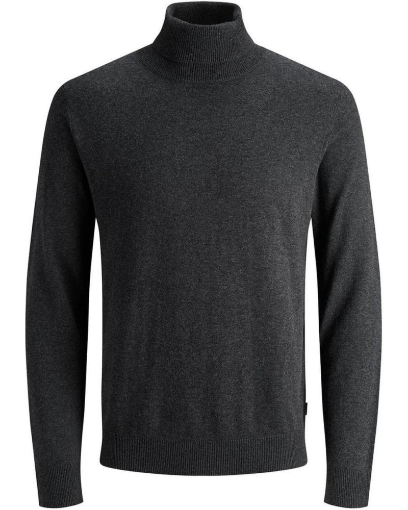 JACK & JONES JERSEY DE PUNTO CUELLO VUELTO MODELO 12157417 GRIS GRIS