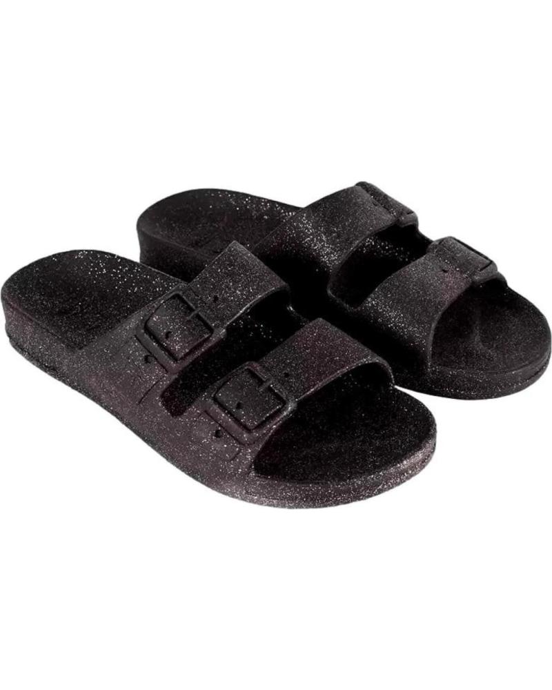 CACATOES SANDALIA CACATOES 21S1043 NEGRA GLITTER DOBLE TIRA NEGRO