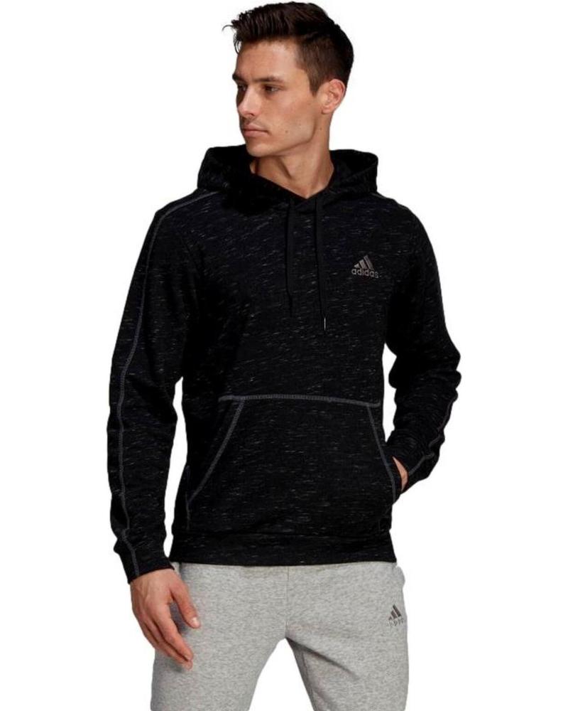 SUDADERA ADIDAS CON CAPUCHA GK8910 NEGRA NEGRO