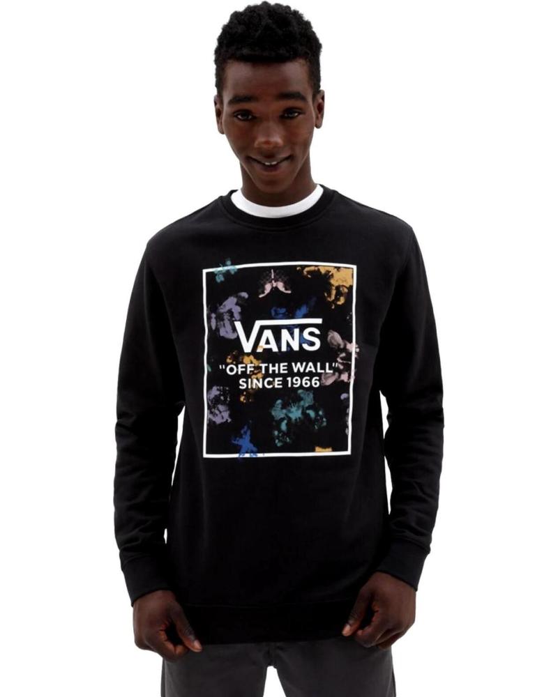 VANS OFF THE WALL SUDADERA BLOTTERFLY CREW NEGRA NEGRO