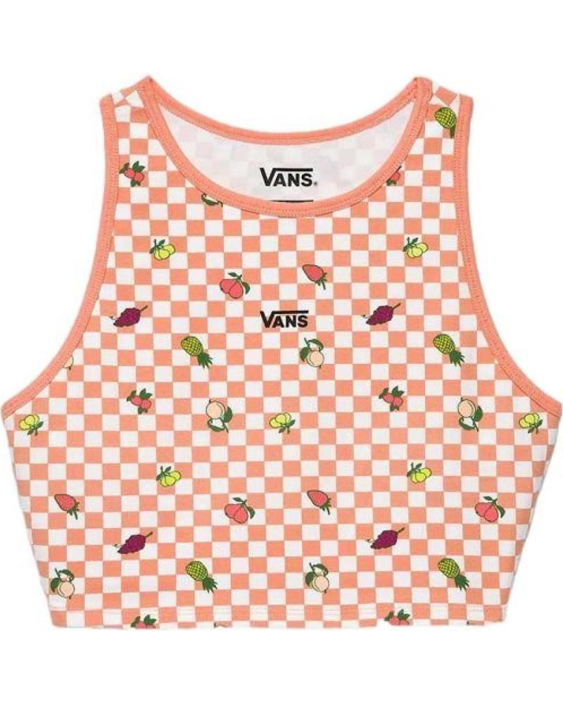 CAMISETA SIN MANGAS VANS LONGLINE RACERBACK NARANJA VN00073RBM51 NARANJA