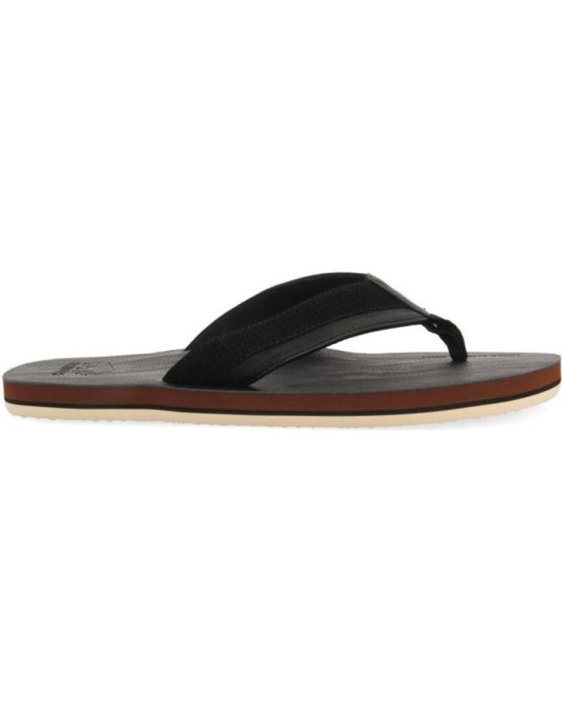 GIOSEPPO CHANCLAS BRENT NEGRAS CON CORTE BICOLOR NEGRO
