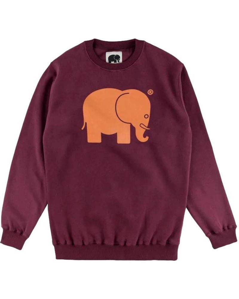 SUDADERA TRENDSPLANT 029020MBBC BURDEOS CON ELEFANTE ROJO