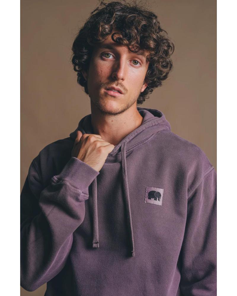 SUDADERA TRENDSPLANT 269041MPSP PÚRPURA CON CAPUCHA Y LOGO PúRPURA