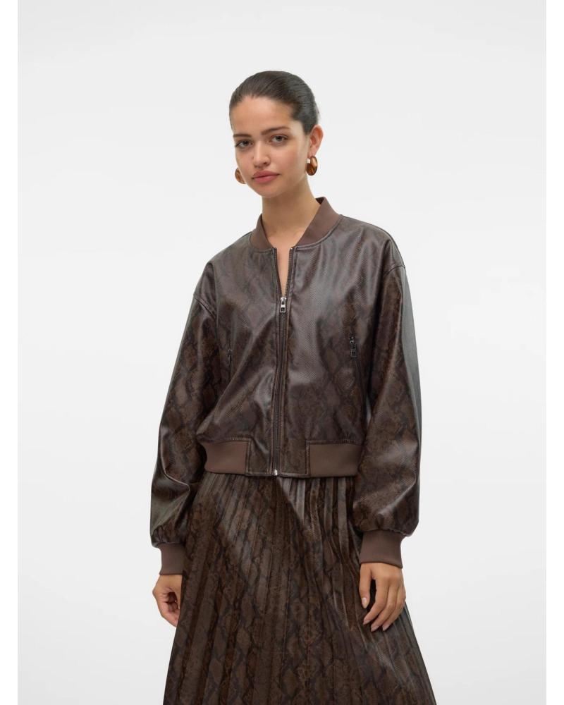 CHAQUETA BÓMBER VERO MODA DE CUERO SINTÉTICO MARRÓN (REF. 10318612) MARRóN