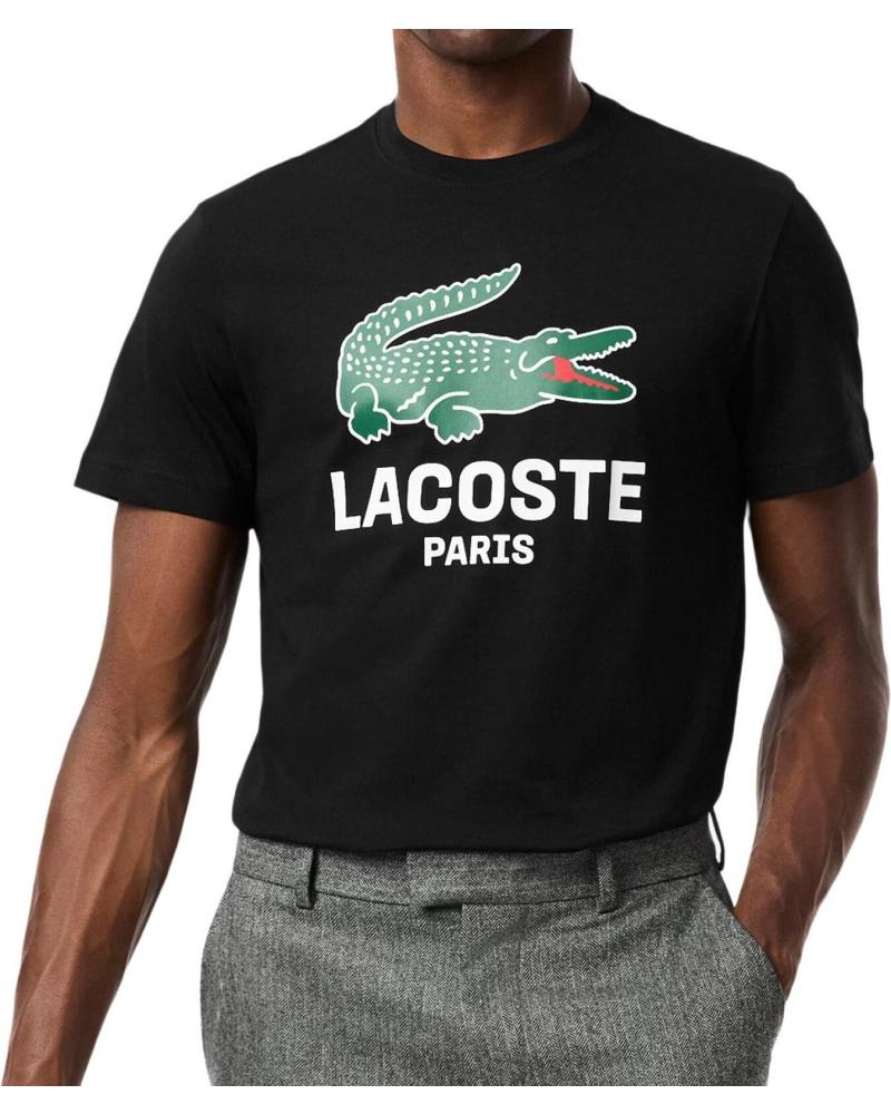 LACOSTE CAMISETA NEGRA PARIS FRONT LOGO NAN