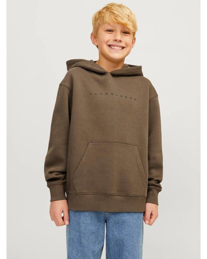 SUDADERA CON CAPUCHA JACK AND JONES JUNIOR 12237468 MARRÓN MARRON