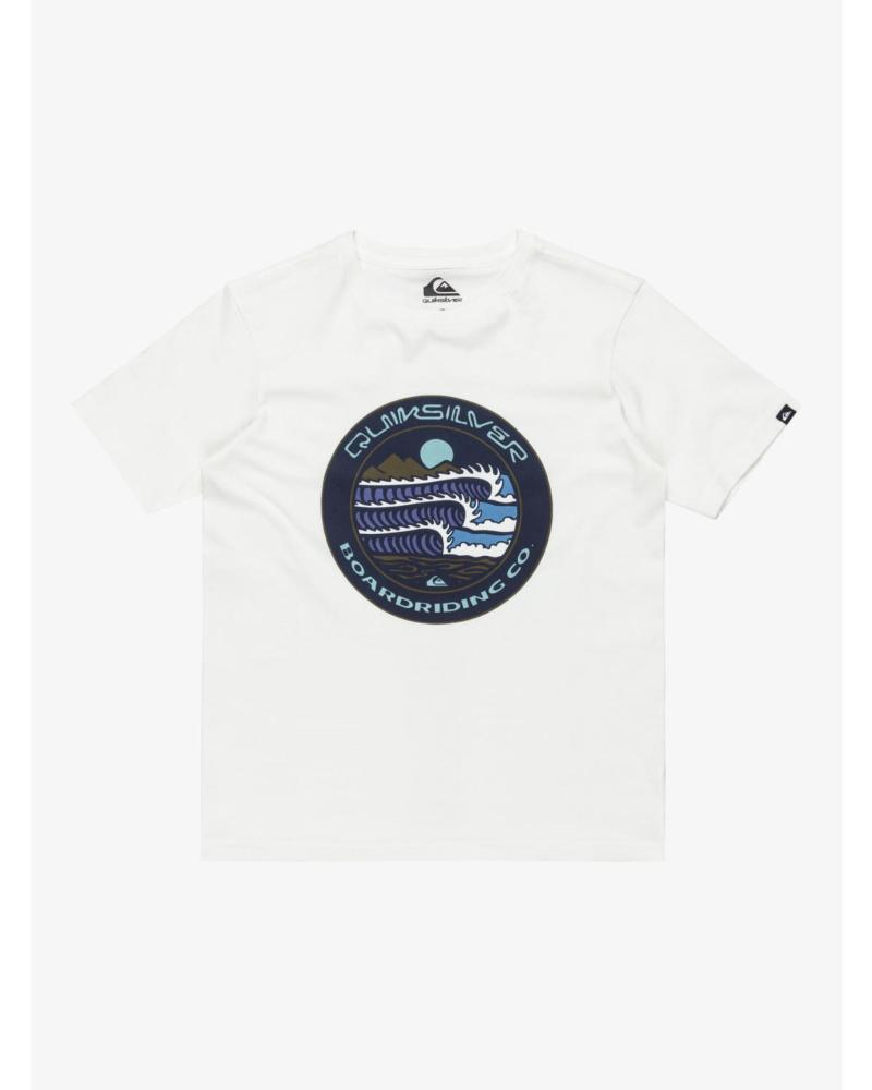QUIKSILVER EQBZT04836 CAMISETA BLANCA CON ESTAMPADO DE LOGO BLANCO