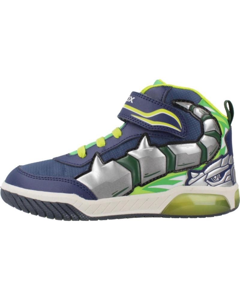 GEOX J INEK BOY J469CC ZAPATILLAS CASUAL NIÑO LUCES AZUL MARINO LIMA C0749