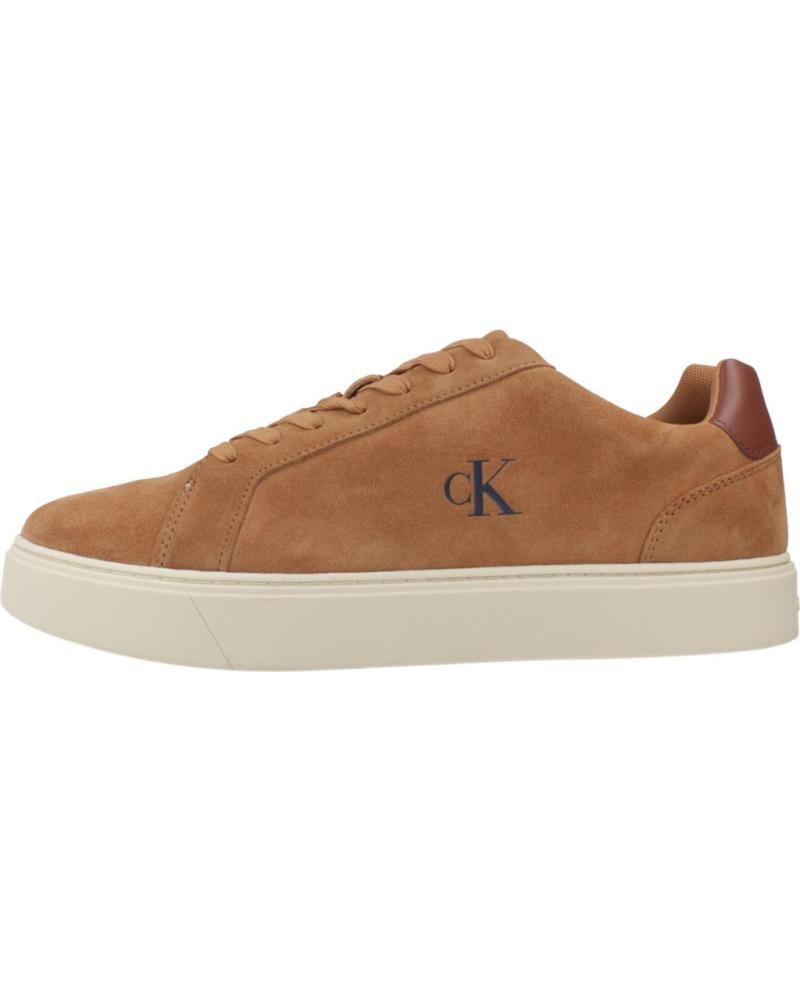 CALVIN KLEIN CLASSIC CUPSOLE YM0YM01434 ZAPATILLAS DE CUERO HOMBRE BEIGE CUERO