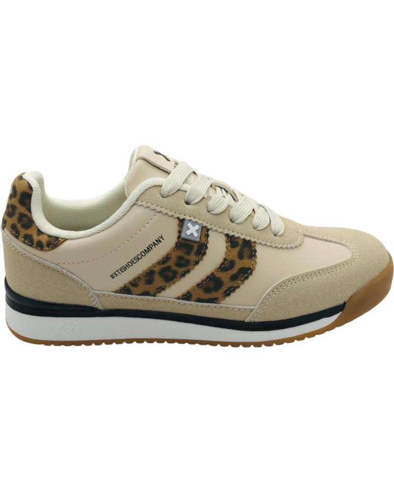 XTI 144587 LEOPARD - ZAPATILLAS CASUAL BEIGE TAUPE ESTAMPADO LEOPARDO MARRóN