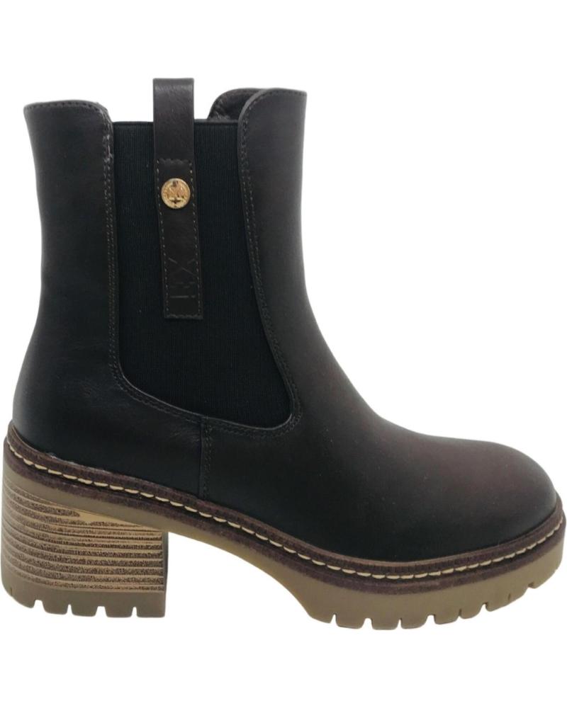 BOTÍN CHELSEA XTI 144456 CON PLATAFORMA Y TACÓN BLOQUE MARRON