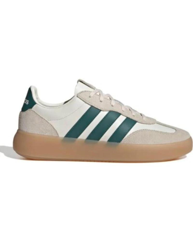 ZAPATILLAS ADIDAS BARREDA DECODE LUX JR1230 BEIGE CON RAYAS VERDES BLANCO