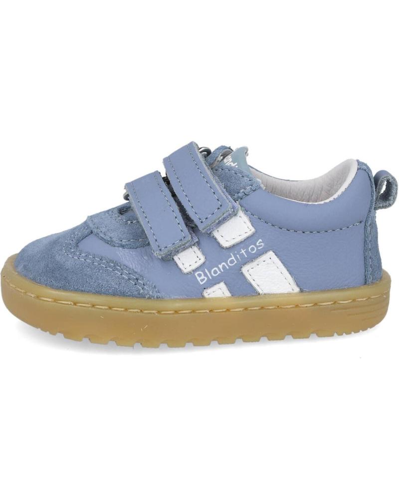 CRIOS BLANDITOS BY LISBOA ZAPATILLAS BAREFOOT AZULES CON CIERRE DE VELCRO AZUL