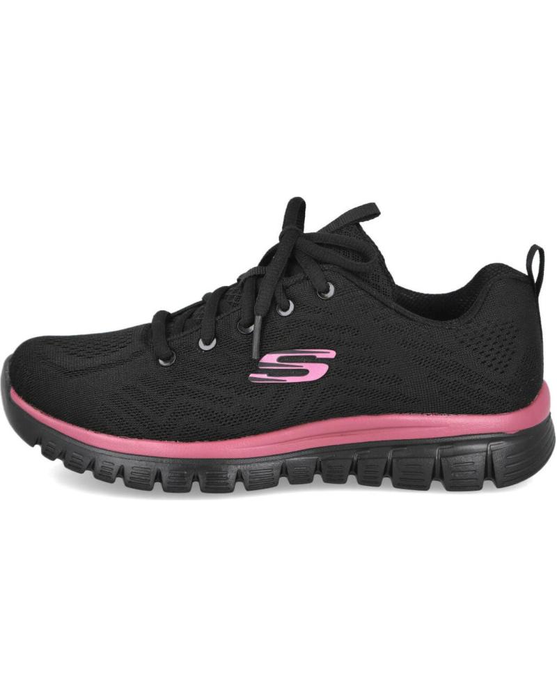 ZAPATILLAS SKECHERS 12615 GRACEFUL GET CONNECTED NEGRO PÚRPURA NEGRO-PURPURA