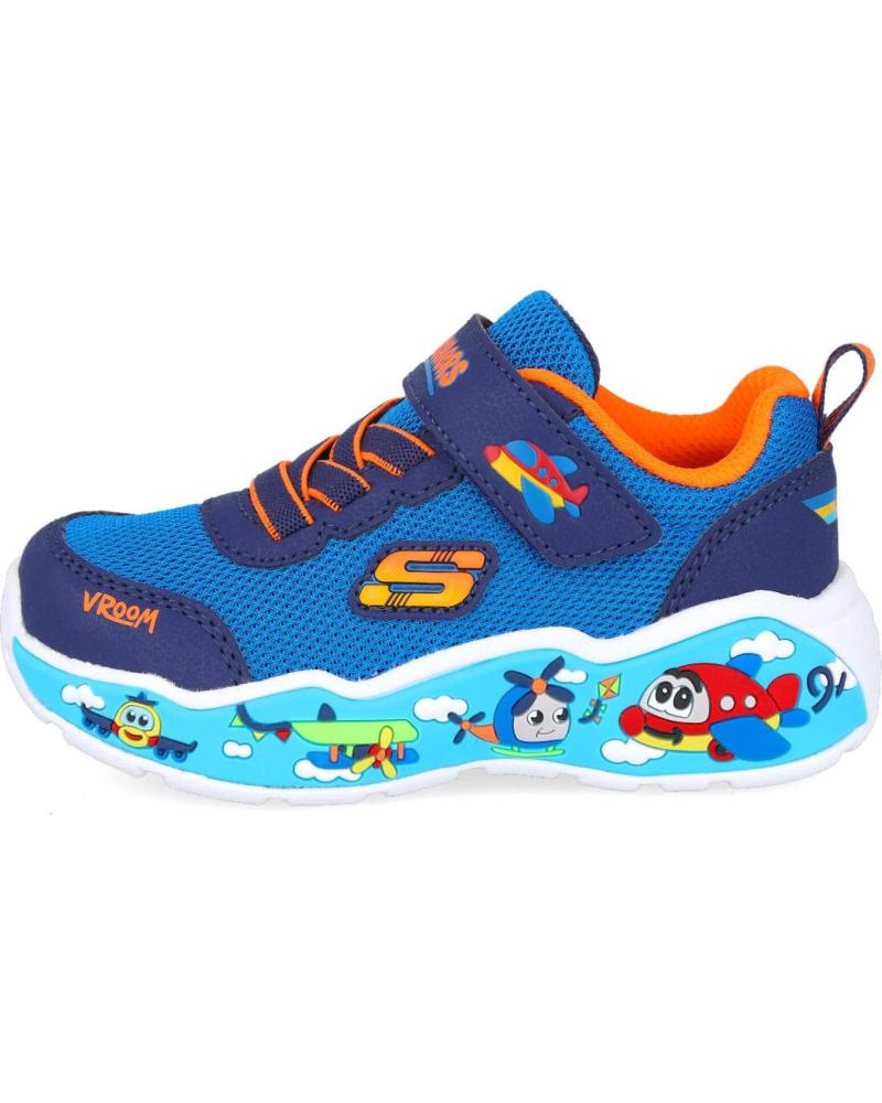 SKECHERS PLAY SCENE 407312N - ZAPATILLAS INFANTILES CON LUCES LED AZULES AZUL