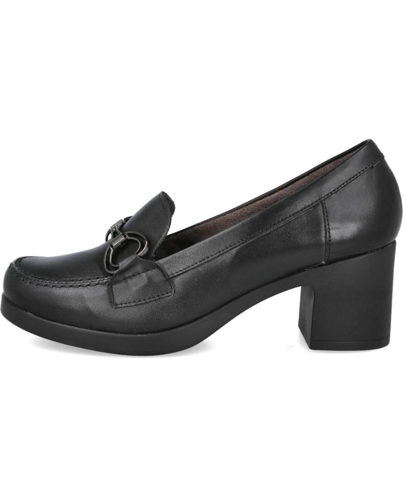 PITILLOS MOCASINES DE TACÓN MODELO 30104 NEGRO NEGRO