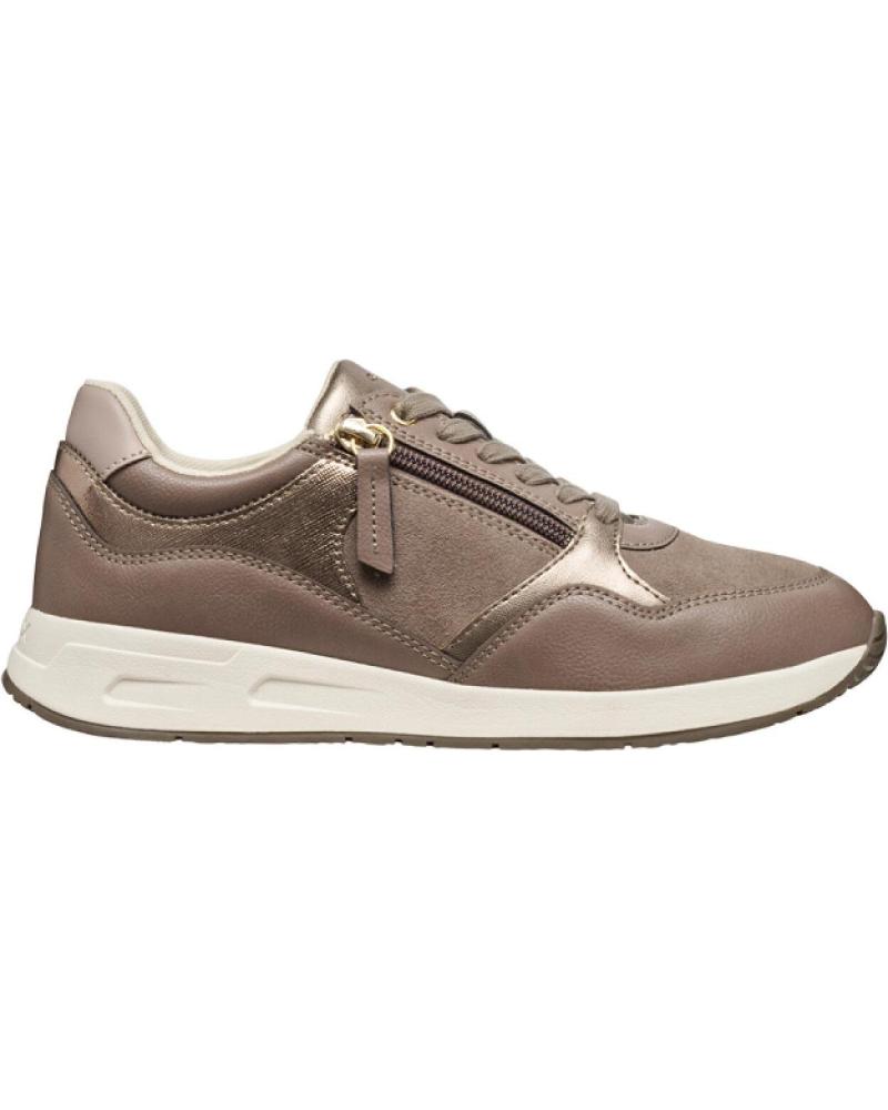 GEOX BULMYA B D36NQB022BC ZAPATILLAS CASUAL TAUPE CON CREMALLERA LATERAL MARRóN