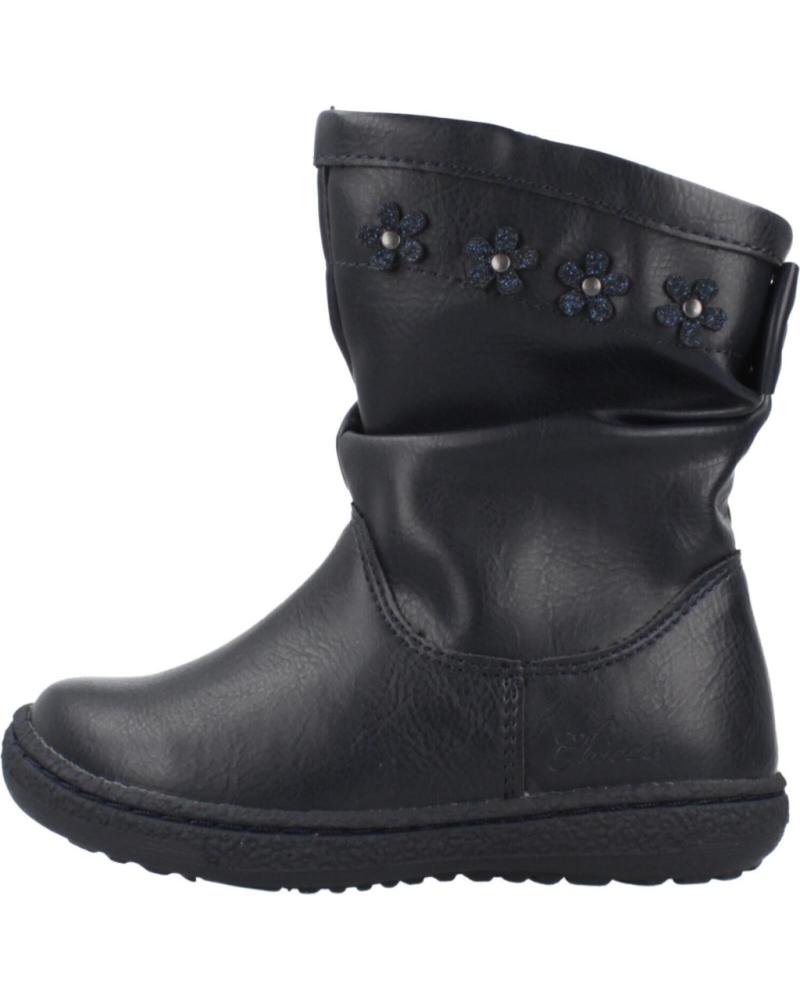 CHICCO CIRADA 800 - BOTAS NEGRAS DE NIÑA CON REMACHES DECORATIVOS AZUL