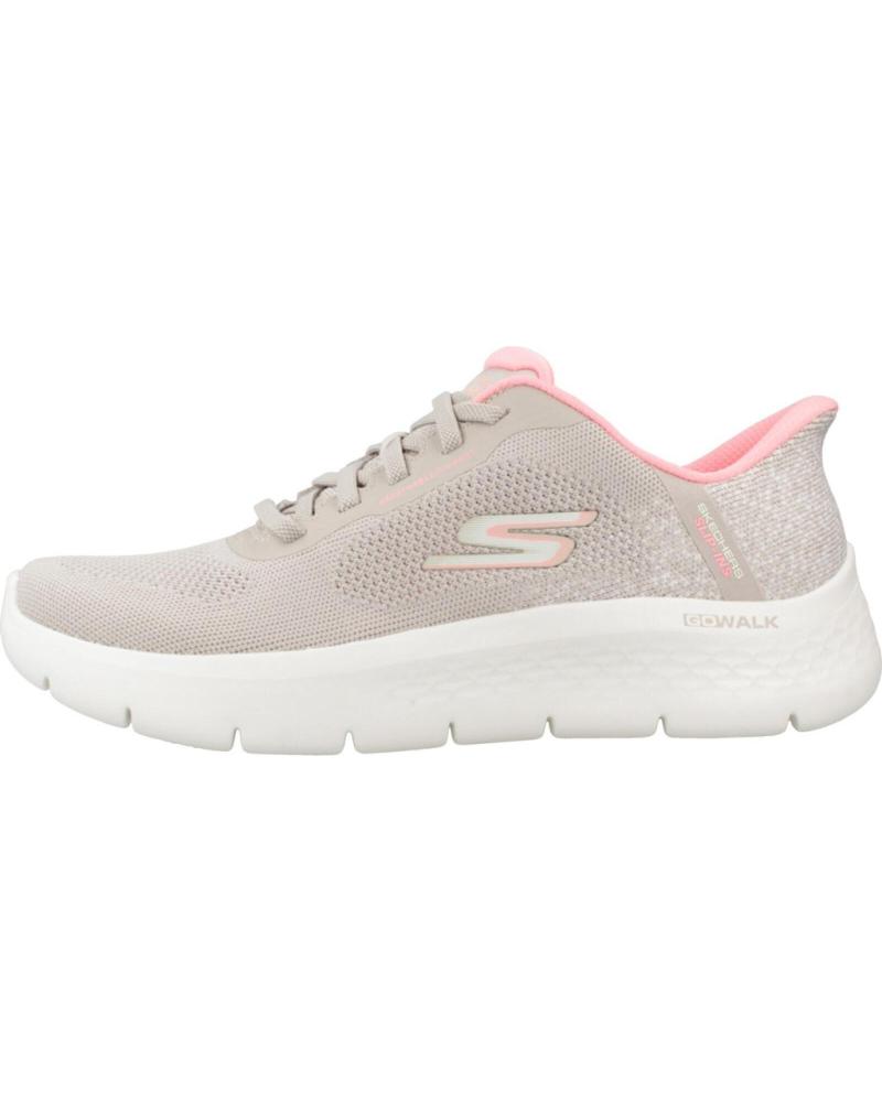 SKECHERS ZAPATILLAS GO WALK FLEX SAFIYA BEIGE ROSA TPPK NAN
