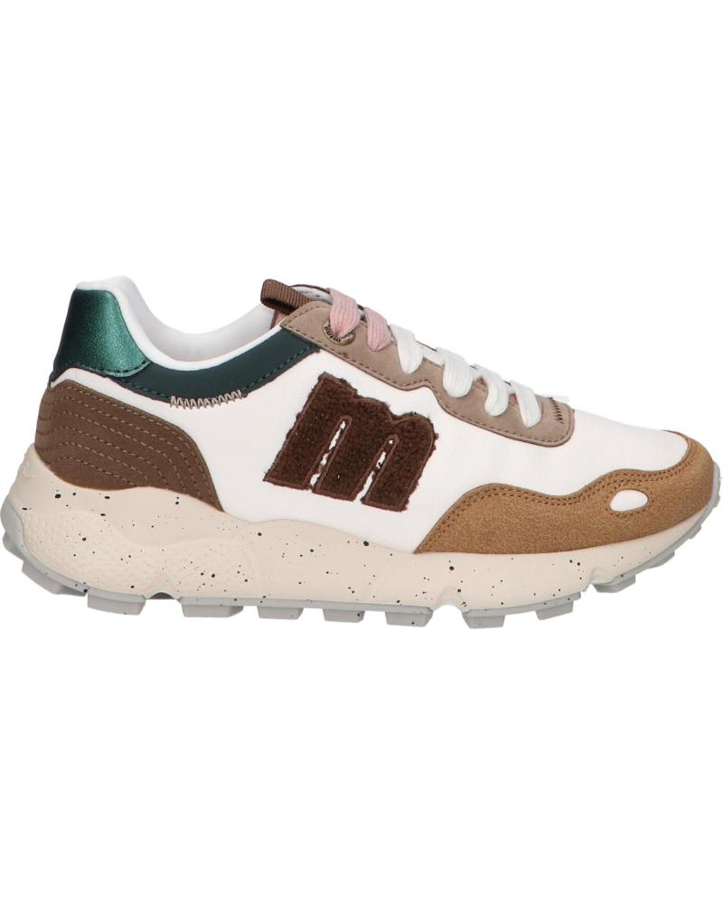 ZAPATILLAS CASUAL MTNG MURRI 60885 BLANCAS Y MARRONES CON DETALLES VERDES C58495 - MURRI BLANCO - LOTTOS MARRON